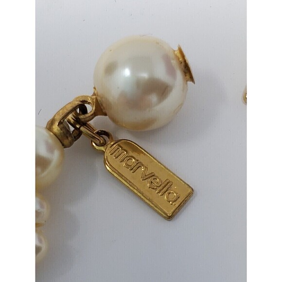VINTAGE MARVELLA IVORY FAUX PEARL 4 STRAND TWIST NECKLACE FASHION JEWELRY - Picture 11 of 12